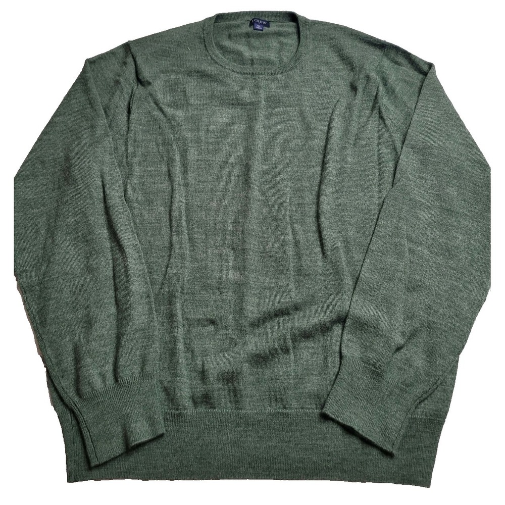 J. Crew Green Long Sleeve Sweater Men's‎ XL Acrylic/Merino Wool Classic Preppy